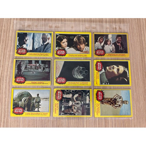 279B - STAR WARS Original Vintage YELLOW Topps Bubble Gum Trading Cards. Complete Set #133 - 198. US Series... 