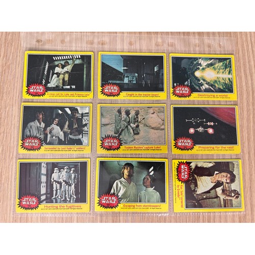 279B - STAR WARS Original Vintage YELLOW Topps Bubble Gum Trading Cards. Complete Set #133 - 198. US Series... 