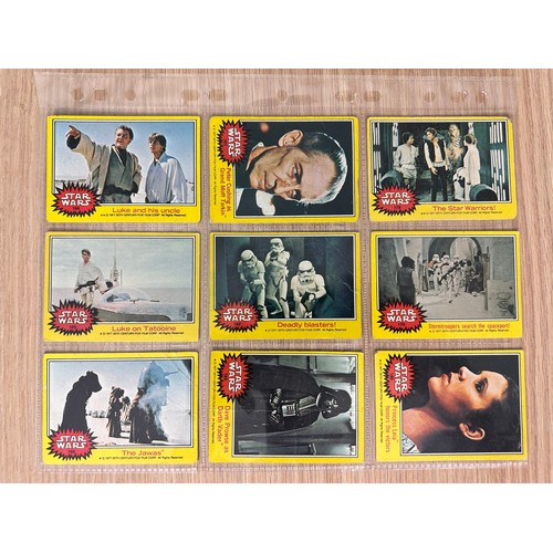 279B - STAR WARS Original Vintage YELLOW Topps Bubble Gum Trading Cards. Complete Set #133 - 198. US Series... 