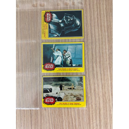 279B - STAR WARS Original Vintage YELLOW Topps Bubble Gum Trading Cards. Complete Set #133 - 198. US Series... 