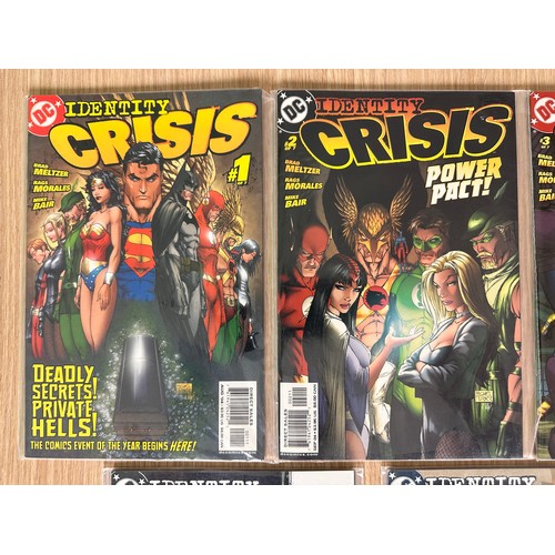 209 - Identity Crisis #1-7. Complete run. DC Comics 2004. VFN Condition. All Bagged