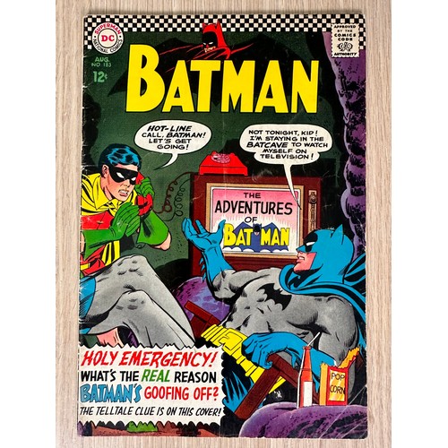 221 - Batman #183 (2nd appearance of Poison Ivy). DC Comics 1966. VG/FN Condition. Bagged & Boarded.