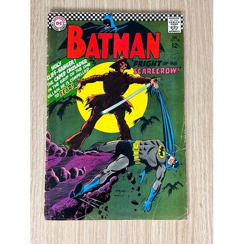 222 - Batman #189 (1st Silver Age Scarecrow). DC Comics 1967. Small front cover tear. VG- Condition.Bagged... 