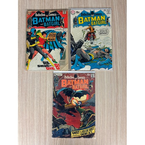 238 - Detective Comics starring Batman & Batgirl bundle: #385,396,404. Silver Age Comics 1969 Onwards. VG ... 