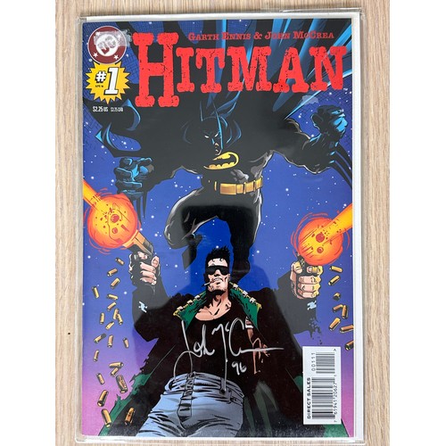 254 - Hitman #1 (signed by John McCrea, no COA). DC Comics 1996. Bagged & Boarded. VFN Condition.