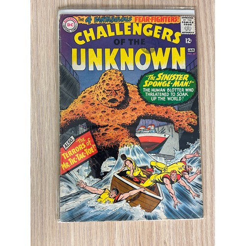 234 - Challengers of the Unknown bundle: Super DC Giant S-25, plus #47,52,56. Silver Age DC Comics. All Ba... 