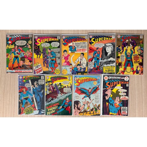 258 - Superman silver age bundle: #188, 191, 192, 194, 206, 209, 210, 229,288. DC Comics from 1966 Onwards... 