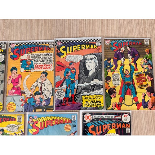 258 - Superman silver age bundle: #188, 191, 192, 194, 206, 209, 210, 229,288. DC Comics from 1966 Onwards... 