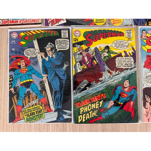 258 - Superman silver age bundle: #188, 191, 192, 194, 206, 209, 210, 229,288. DC Comics from 1966 Onwards... 