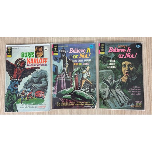 272 - Gold Key bundle - Boris Karloff Tales of Mystery #50 (1973), Ripleys Believe It or Not #43 (1973) & ... 