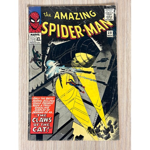 273 - Amazing Spider-Man #30 (First Appearance of the Cat Burglar) FN Condition. Bagged & Boarded. Silver ... 