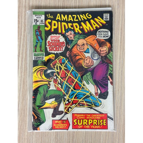 273A - Amazing Spider-Man #85 - Schemer revealed to be Kingpin's son. FN+ Condition. UK Price Stamp. Silver... 