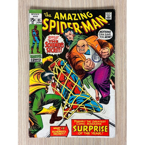 273A - Amazing Spider-Man #85 - Schemer revealed to be Kingpin's son. FN+ Condition. UK Price Stamp. Silver... 