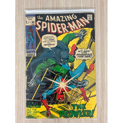 273B - Amazing Spider-Man #93 (1st app Arthur Stacy). Silver Age Marvel Comics 1971. VG+ Condition. Bagged ... 