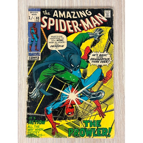 273B - Amazing Spider-Man #93 (1st app Arthur Stacy). Silver Age Marvel Comics 1971. VG+ Condition. Bagged ... 