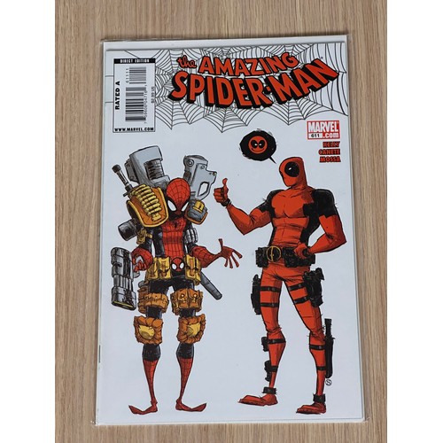 273E - Amazing Spider-Man #611 - Cover art by Skottie Young featuring Deadpool. Marvel Comics 2010. VFN Con... 