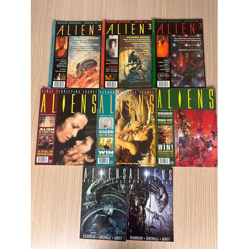 277C - ALIENS UK Movie Comic/Magazine Bundle. Featuring Alien 3 Movie Special #1- 3 Dark Horse Comics 1992,... 