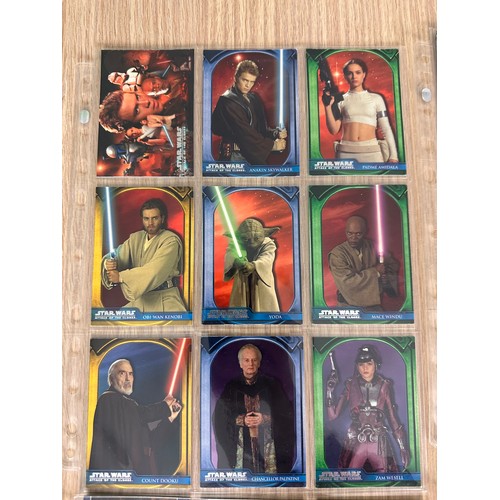 279E - Star Wars: Attack of the Clones Topps trading cards Complete Set #1 - 100. Mint condition In protect... 