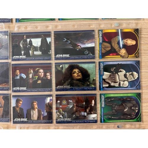 279E - Star Wars: Attack of the Clones Topps trading cards Complete Set #1 - 100. Mint condition In protect... 