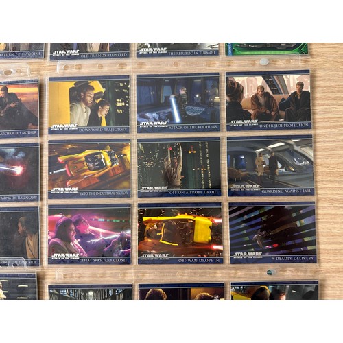 279E - Star Wars: Attack of the Clones Topps trading cards Complete Set #1 - 100. Mint condition In protect... 