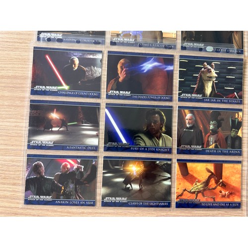 279E - Star Wars: Attack of the Clones Topps trading cards Complete Set #1 - 100. Mint condition In protect... 