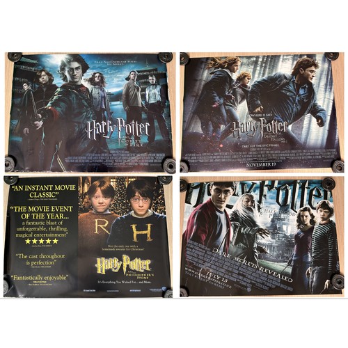 284A - HARRY POTTER ORIGINAL UK QUAD FILM MOVIE POSTER COLLECTION - 4 Full Size Double Sided Posters All 30... 