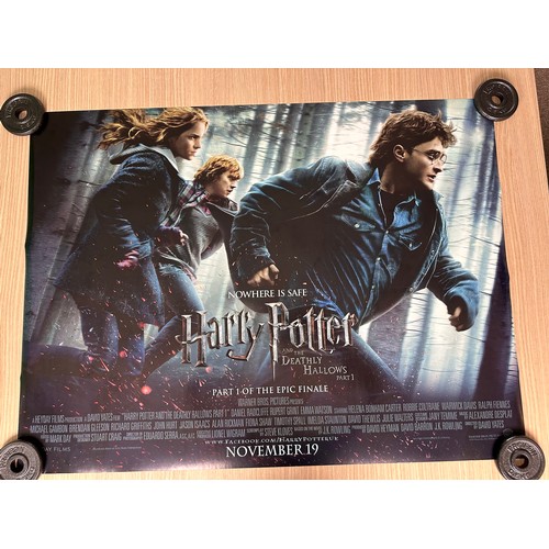 284A - HARRY POTTER ORIGINAL UK QUAD FILM MOVIE POSTER COLLECTION - 4 Full Size Double Sided Posters All 30... 