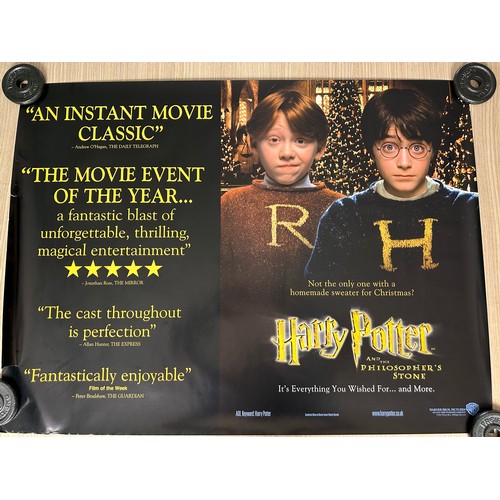 284A - HARRY POTTER ORIGINAL UK QUAD FILM MOVIE POSTER COLLECTION - 4 Full Size Double Sided Posters All 30... 