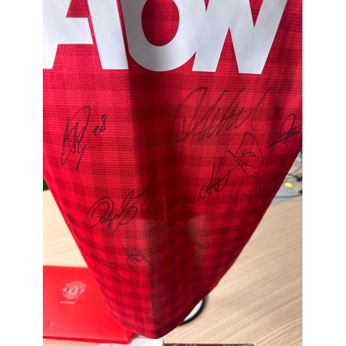 287 - SIGNED MANCHESTER UNITED Official Team Football Shirt from 2012/13 Season. Last Premier League Title... 