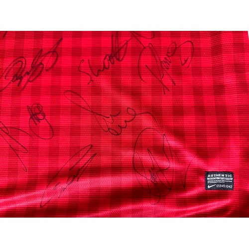 287 - SIGNED MANCHESTER UNITED Official Team Football Shirt from 2012/13 Season. Last Premier League Title... 