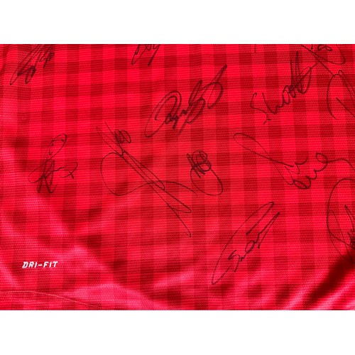 287 - SIGNED MANCHESTER UNITED Official Team Football Shirt from 2012/13 Season. Last Premier League Title... 