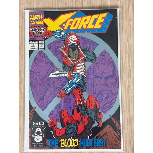 265 - X-Force #2 - Second Appearance of Deadpool. Marvel Comics 1991. VFN Condition - White Pages. Bagged ... 