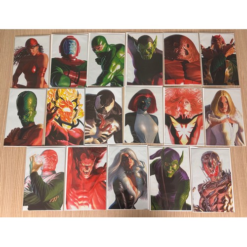 102 - ALEX ROSS TIMELESS VILLAINS VARIANT SET. Complete set of first 17 variant covers. Featuring Venom, K... 