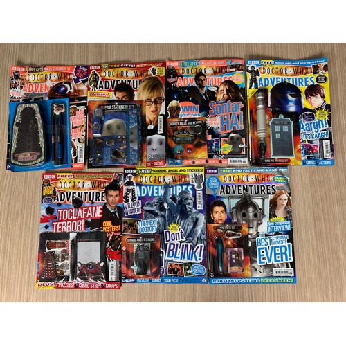 339 - 7 issues of Doctor Who Adventures Magazine Complete with free gifts.
Issue nos - 62, 70, 77,83,85,90... 