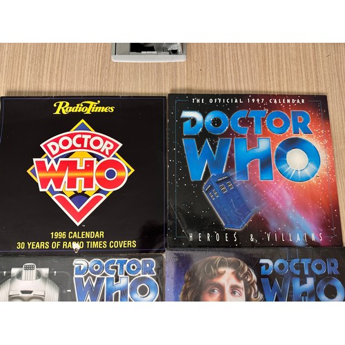 340 - Doctor Who Calendars Bundle from 1996 - 2001. Some still  sealed and unopened.