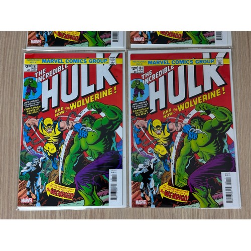 32 - INCREDIBLE HULK #181 FACSIMILE EDITION X 4.  Marvel Comics 2023. Four comics in total.  All NM/As Ne... 