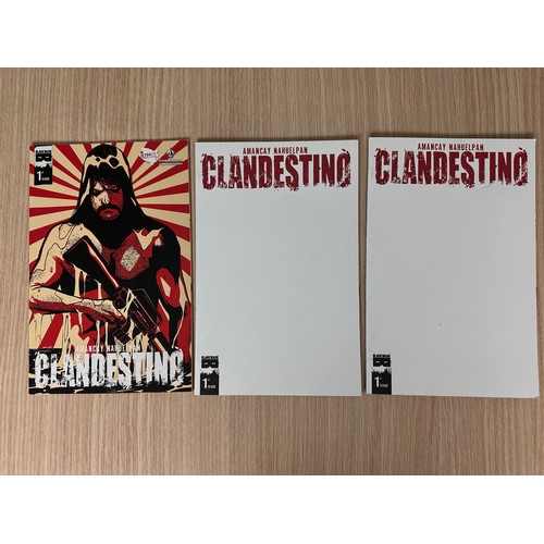 62 - CLANDESTINO #. 3 x Variants of First issue of the Black  Mask Comic. 2015. FN/VFN Condition. 3 comic... 