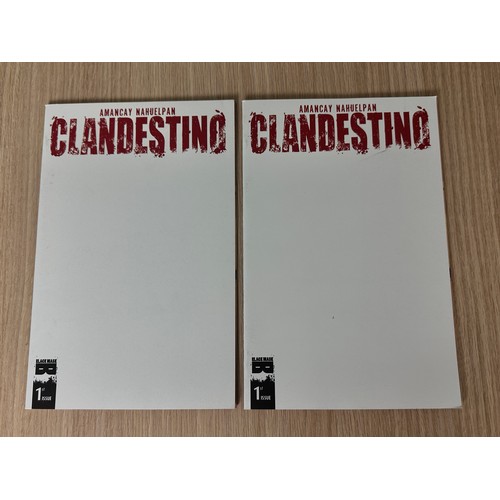 62 - CLANDESTINO #. 3 x Variants of First issue of the Black  Mask Comic. 2015. FN/VFN Condition. 3 comic... 