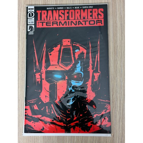 67 - TRANSFORMERS Vs TERMINATOR. IDW Comics 2019. 1st crossover of the Terminator and Transformers. VFN  ... 