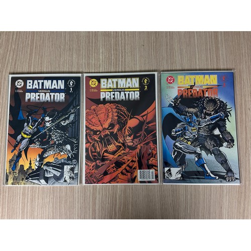 70 - BATMAN VERSUS PREDATOR #1 - 3. Complete set of the first run of  a three issue series. DC  Comics 19... 