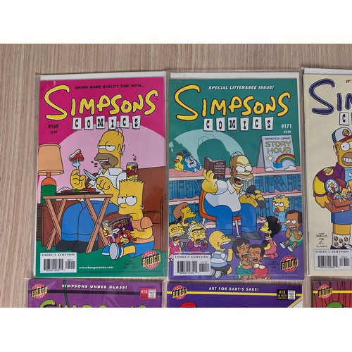 83 - SIMPSONS COMIC BUNDLE. 13 Comics featuring Simpsons and Simpsons related, Includes Bartman #1. Bongo... 