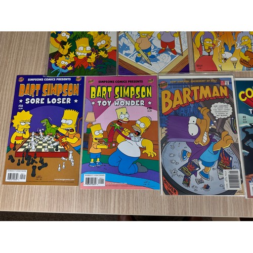 83 - SIMPSONS COMIC BUNDLE. 13 Comics featuring Simpsons and Simpsons related, Includes Bartman #1. Bongo... 