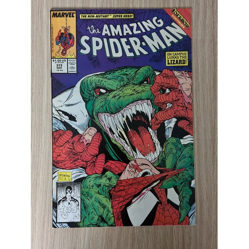 93 - THE AMAZING SPIDER-MAN #313. Marvel Comics 1989.  Cover art by Todd McFarlane featuring The Lizard. ... 