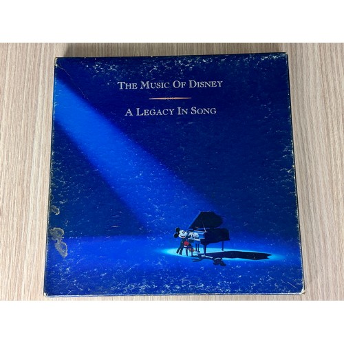 360 - THE MUSIC OF DISNEY:A LEGACY IN SONG.  Boxed Set 3 CD set & Book (1992).
CD's & Book Mint Condition.... 