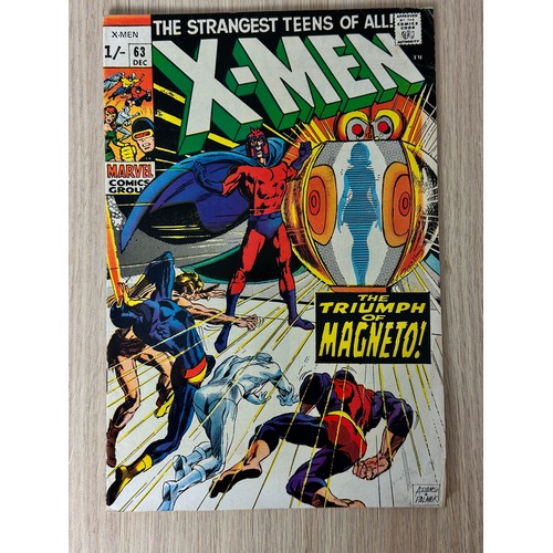 118 - X-Men #63 (Neal Adams) Marvel Comics 1969. FN Condition Bagged & Boarded. Excellent Condition Silver... 