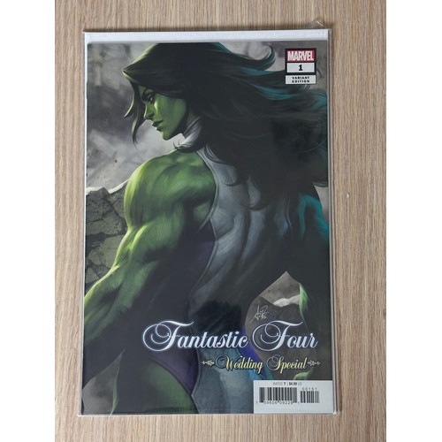 120 - Fantastic Four Wedding Special Artgerm variant. NM Condition. Marvel Comics. 2018.