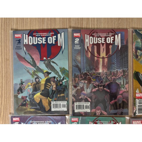 122 - House of M #1-8 + One-Shots. 10 Comics. Marvel Comics 2005. FN/VFN Condition.