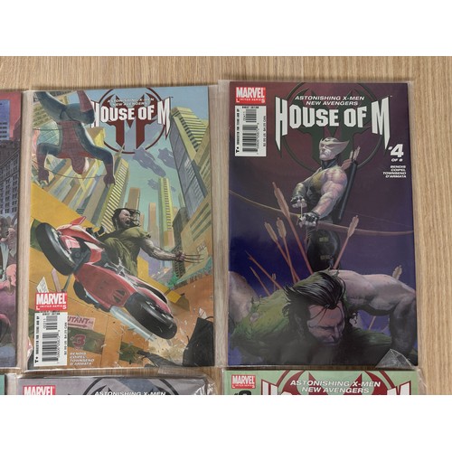 122 - House of M #1-8 + One-Shots. 10 Comics. Marvel Comics 2005. FN/VFN Condition.