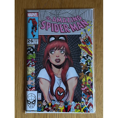 57 - AMAZING SPIDER-MAN #26  ART ADAMS EXCLUSIVE SKETCH  & FRAME VARIANT SET - Marvel Comics 2023  - Deat... 