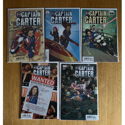 60 - CAPTAIN CARTER  #1 - 5 Complete Set. 1st App of Captain Carter in comic books.  Marvel  Comics 2022.... 